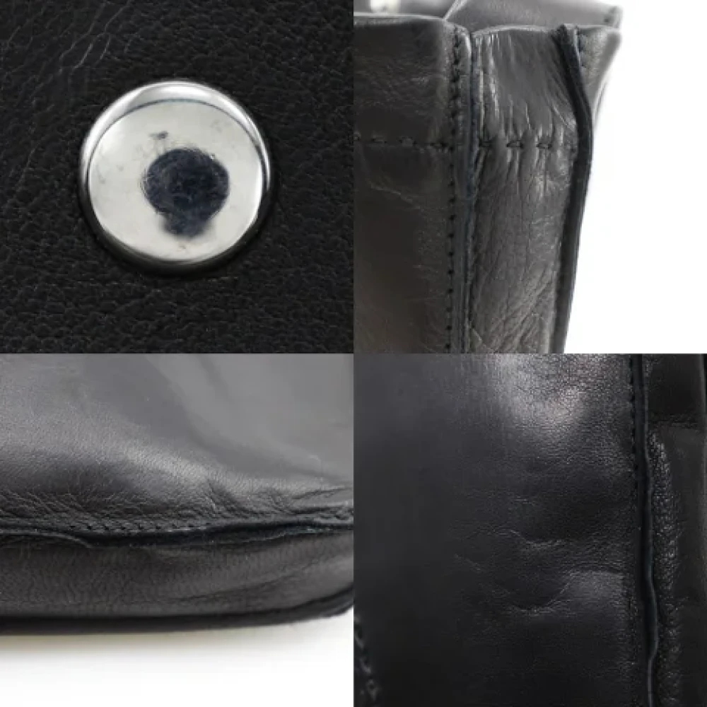 Hermès Vintage Pre-owned Leather shoulder-bags Black Dames