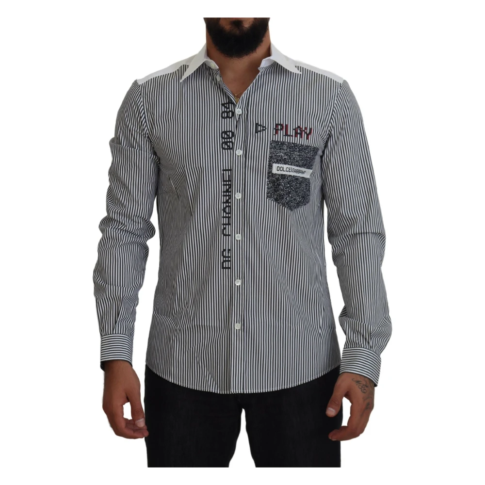 Dolce & Gabbana Men's Gray Casual Shirts, L, Casual Shirt