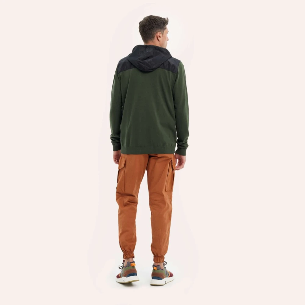 Munich Stijlvolle Zip-Through Cardigan Green Heren