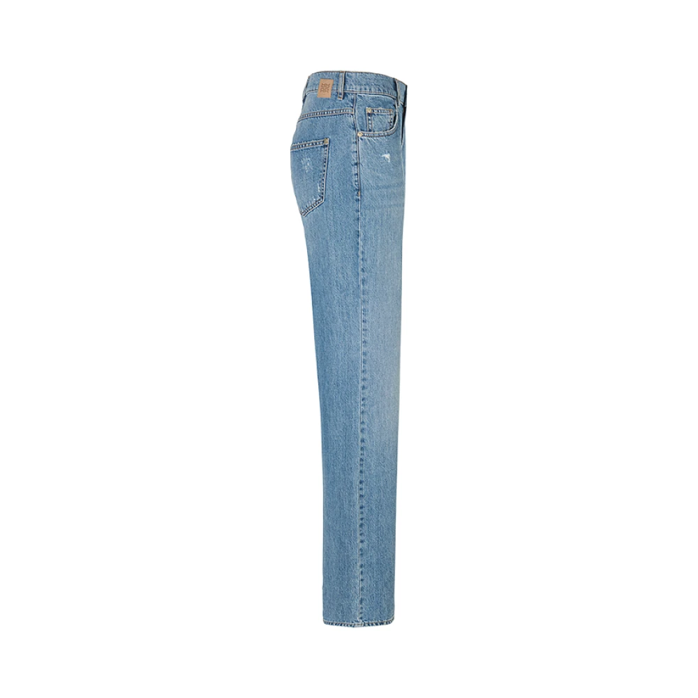 RIANI Straight Cut Jeans met Kleine Scheuren Blue Dames