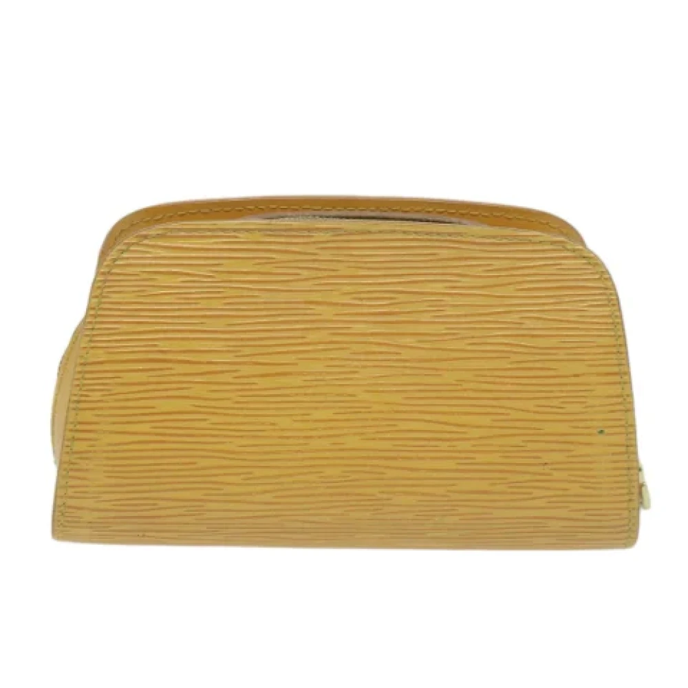 Louis Vuitton Vintage Pre-owned Leather pouches Yellow Dames