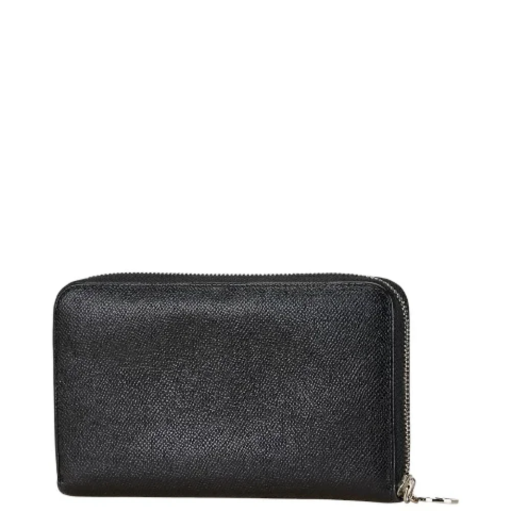 Bvlgari Vintage Pre-owned Leather wallets Black Dames