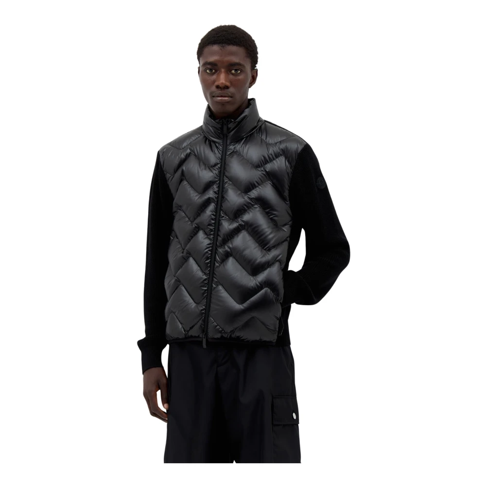 Moncler Gewatteerde Zip-Up Vest Black Heren