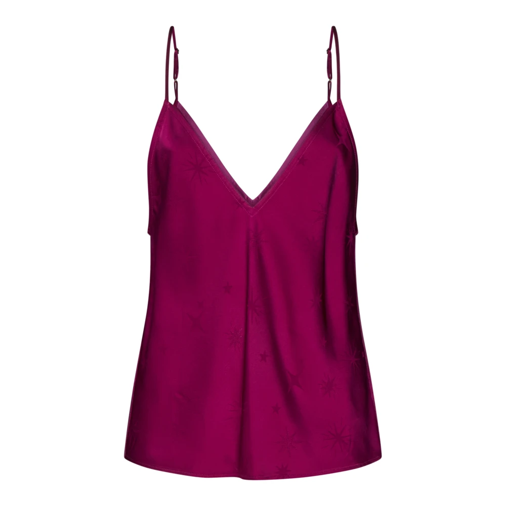 Forte Elegante Zijden Top Red Dames