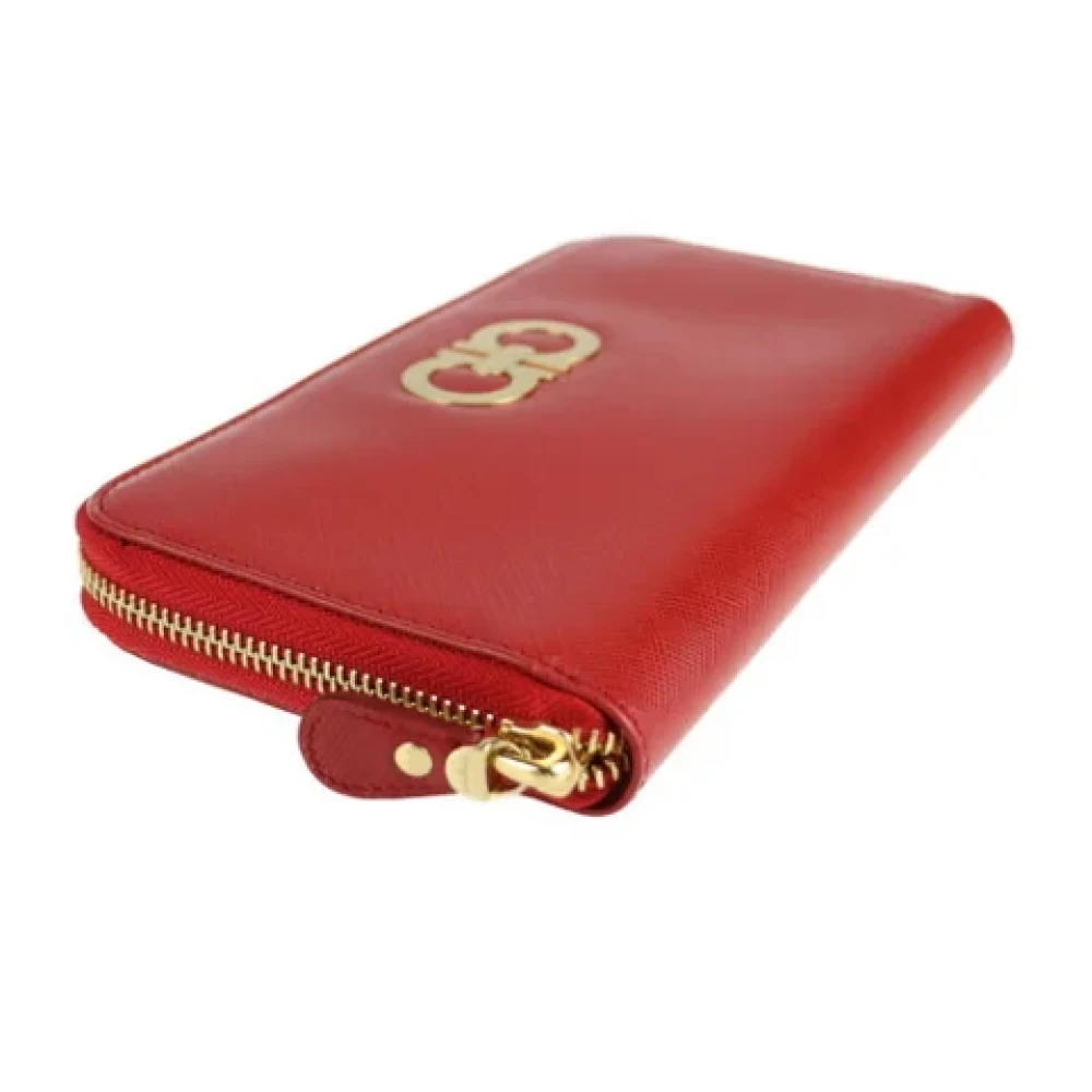 Salvatore Ferragamo Pre-owned Leather wallets Red Dames