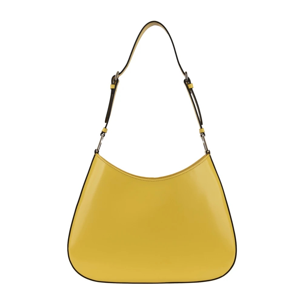 Prada Leren schoudertas voor dames met magnetische sluiting Yellow Dames