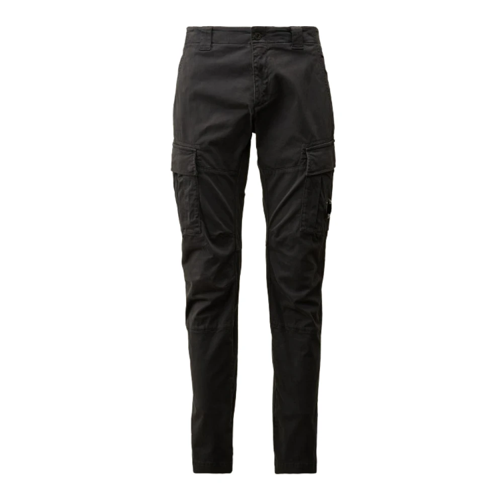 C.P. Company Stretch Sateen Lenszak Cargo Broek Black Heren