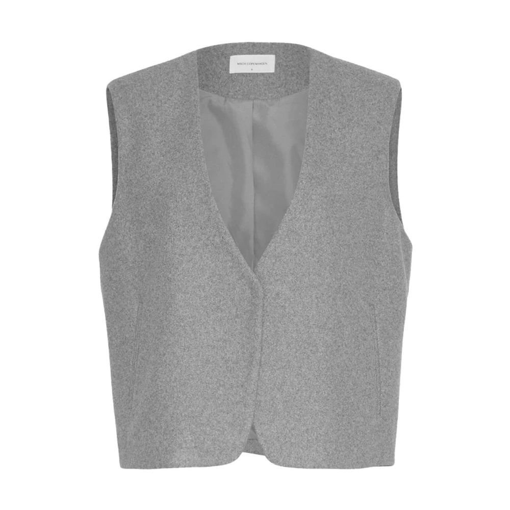 Moss copenhagen Rikkelisa Vest 18750 Stijlvolle Gilet Gray Dames