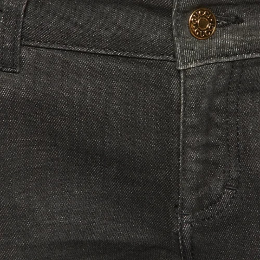 Gucci Vintage Pre-owned Denim jeans Black Dames