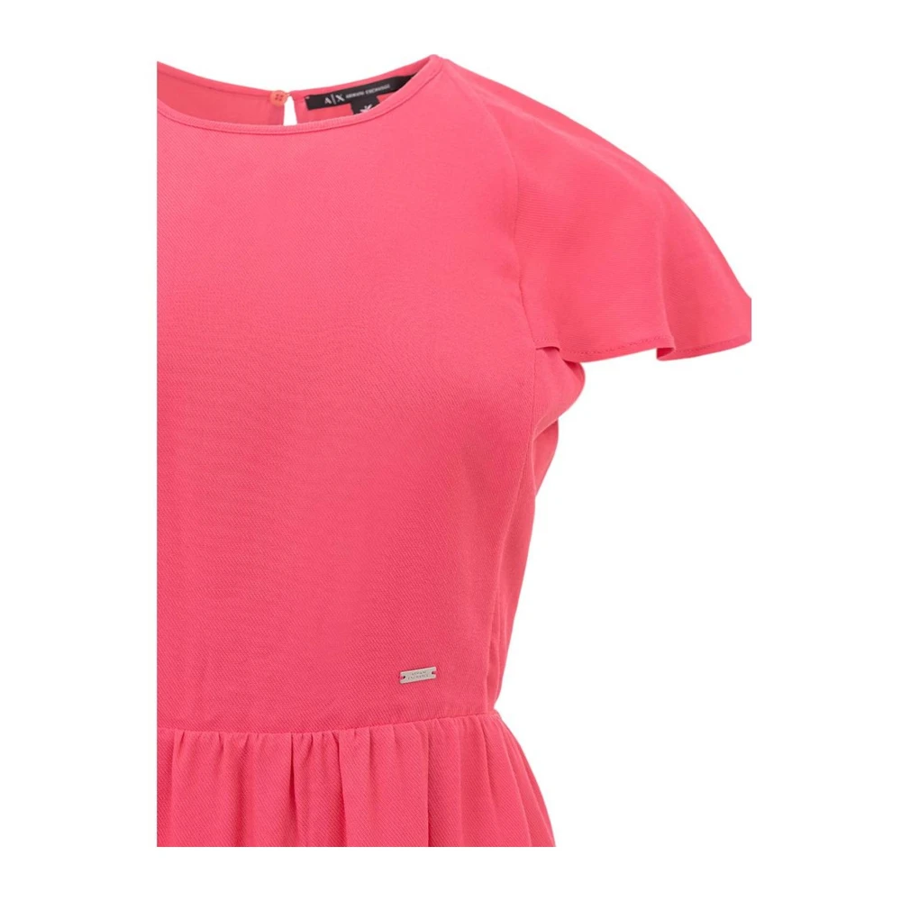Armani Exchange Viscose Kostuum Blazer Set Pink Dames