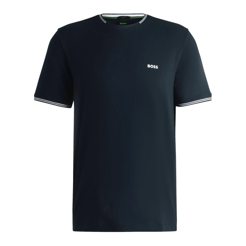 Hugo Men's Blue Striped Logo T-Shirt In