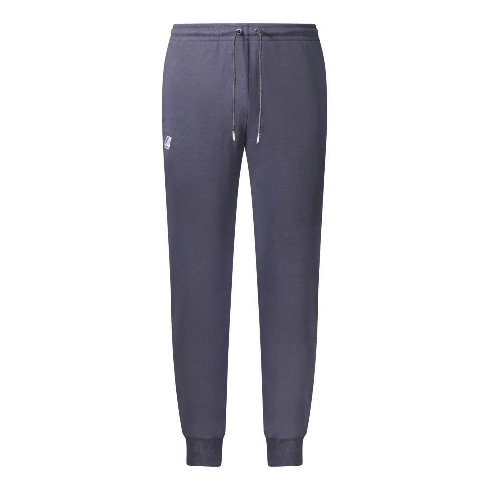 K-Way Men's Blue Straight Trousers