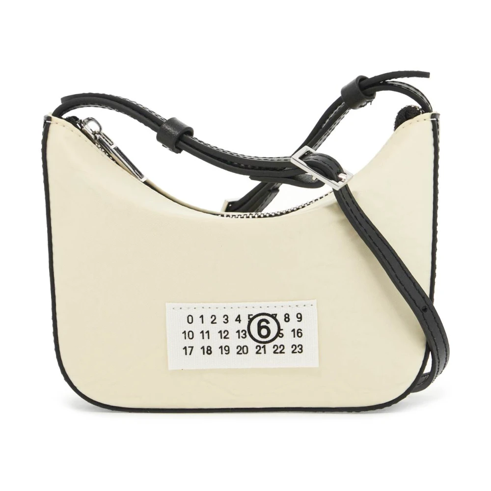 MM6 Maison Margiela Numerieke Mini Schoudertas Beige Dames