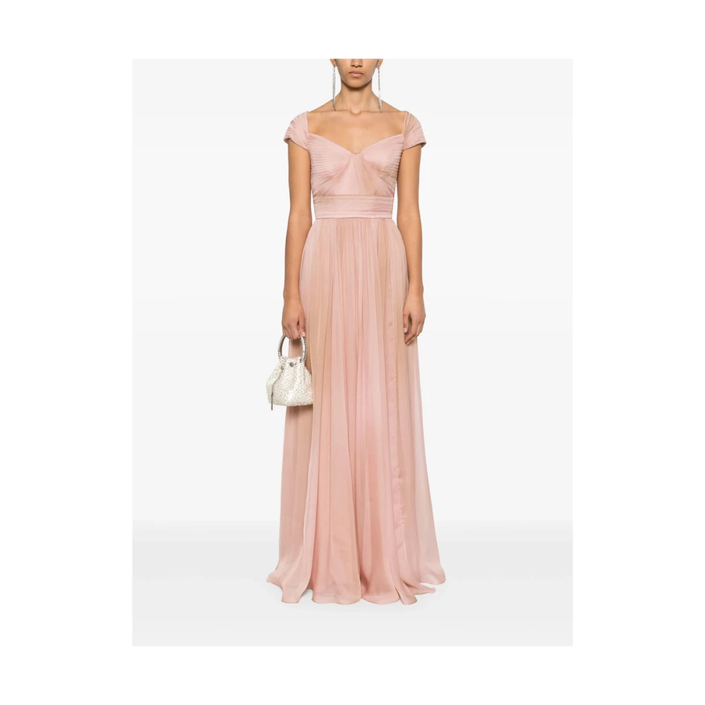 Elie Saab Poederroze Verloop Effect Jurk Pink Dames