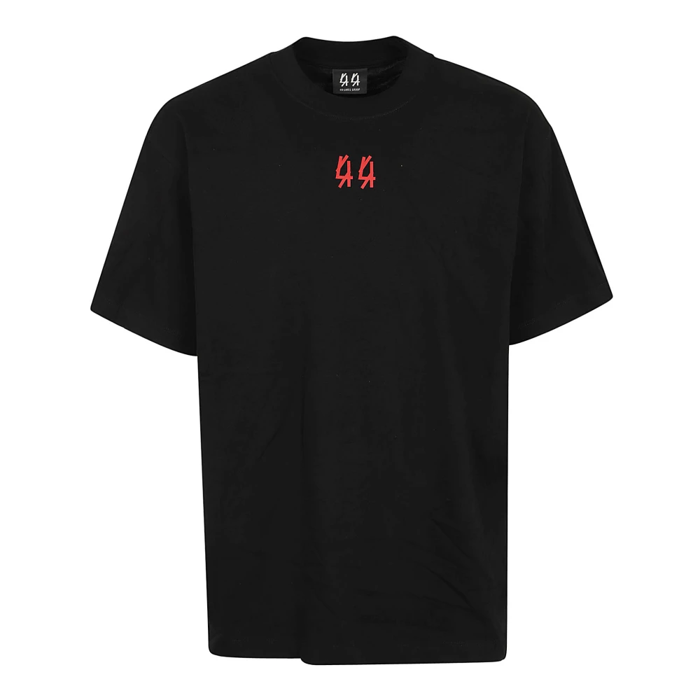 44 Label Group Zwarte T-shirts Polos Aw24 Black Heren