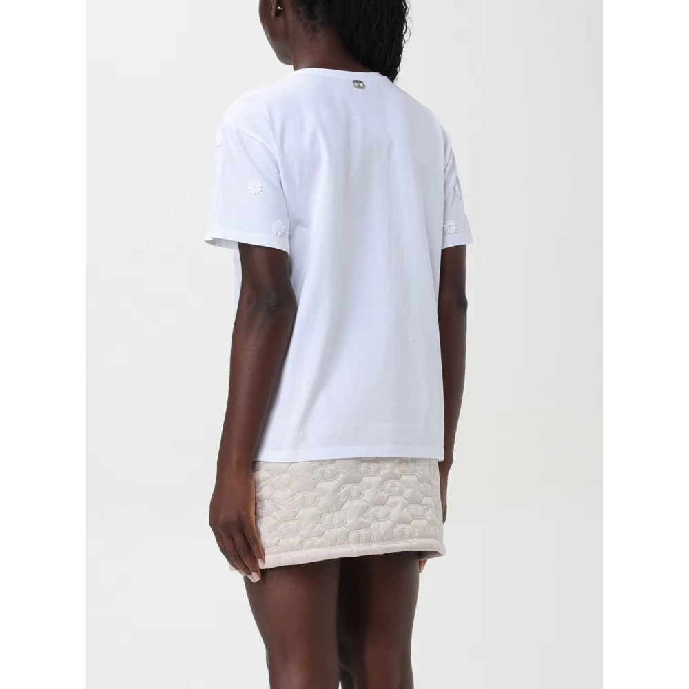 Twinset Geborduurd T-shirt met Applicaties White Dames