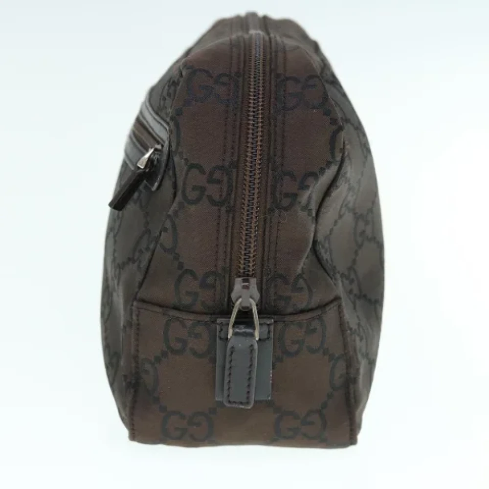 Gucci Vintage Pre-owned Canvas clutches Brown Dames