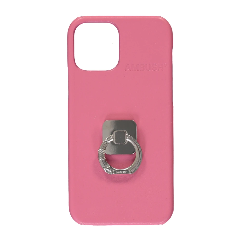 Ambush Metall Läder Polyester iPhone 12/12Pro Fodral Pink, Dam