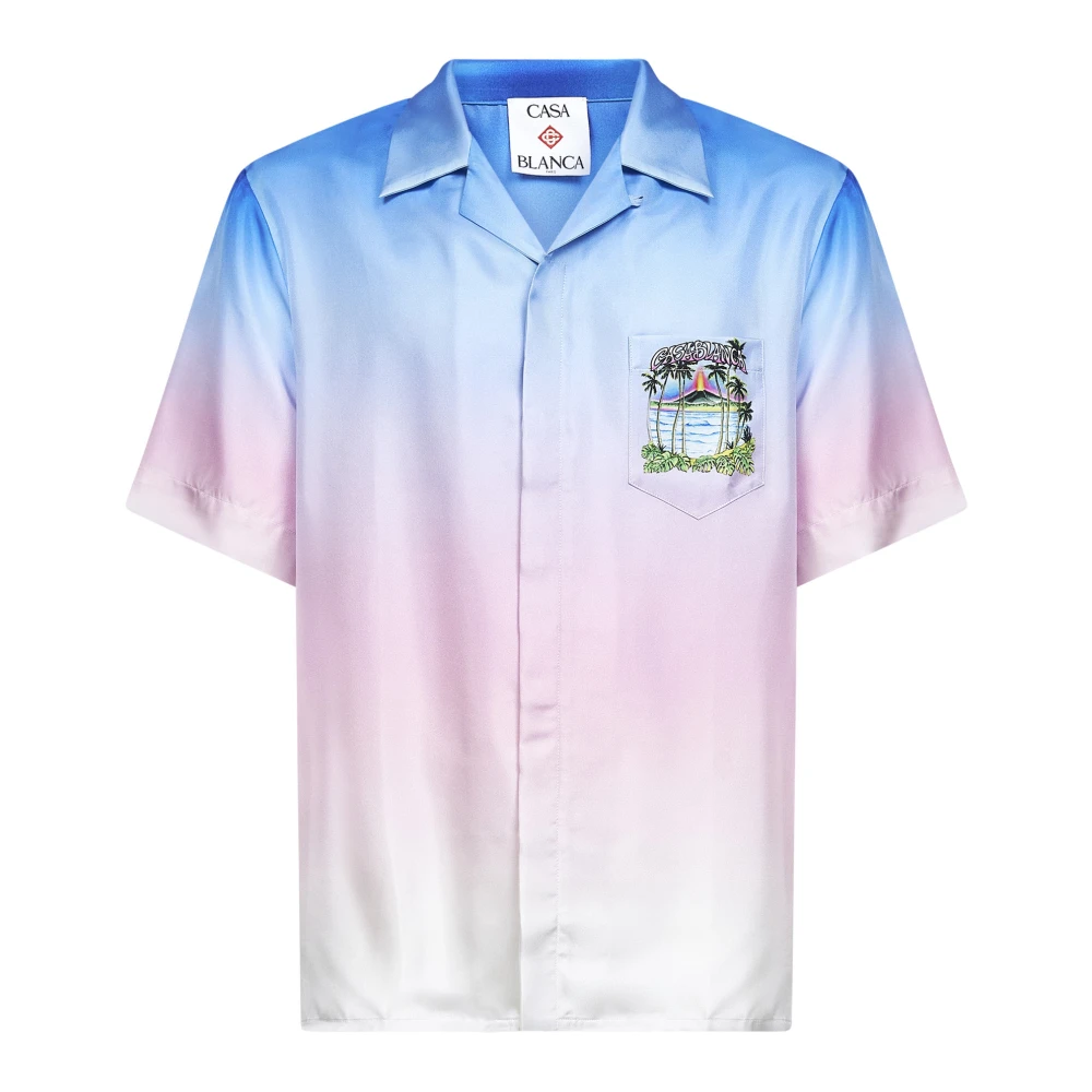 Casablanca Men's Multicolor Short Sleeve Shirts, Xl, Short Sleeve Shirt