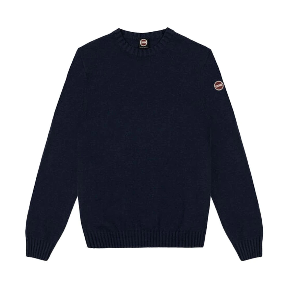 Colmar Blauwe Gebreide Ronde Hals Trui Blue Heren