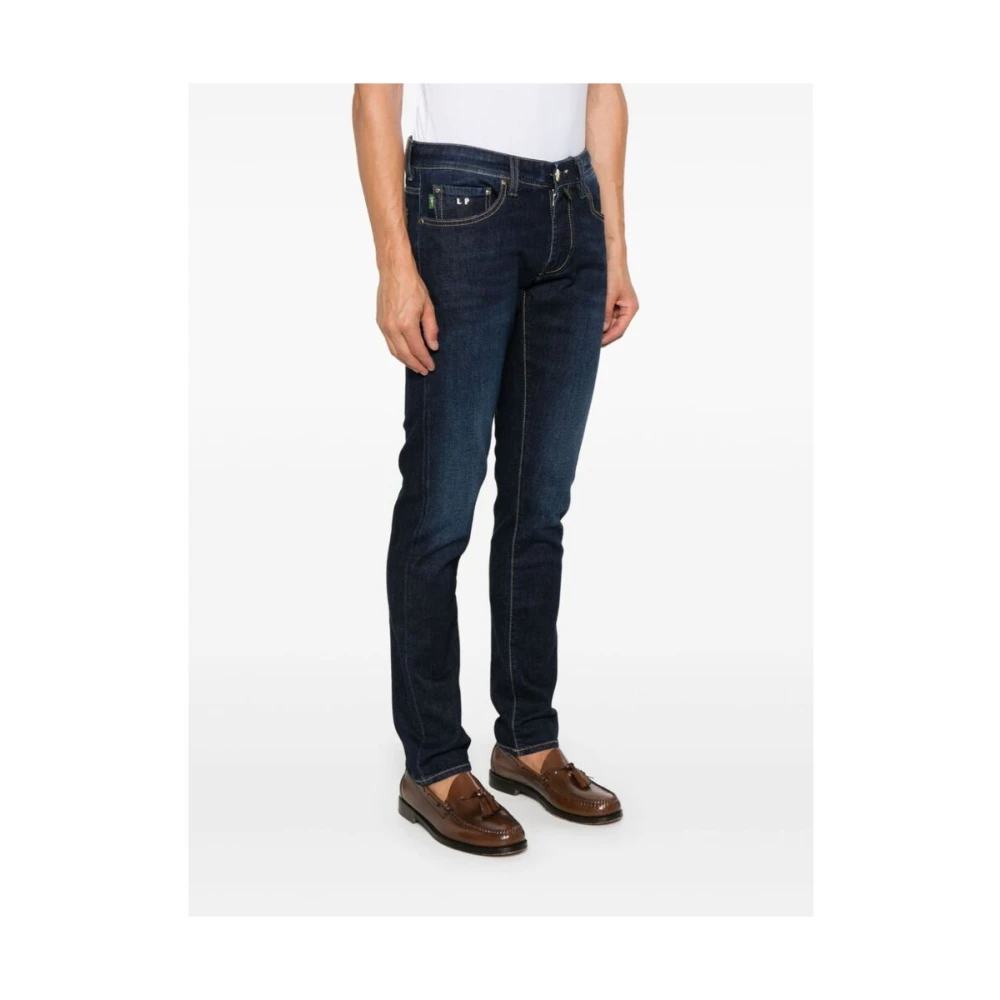 Tramarossa Indigo Blue Denim Jeans Slim Cut Blue Heren