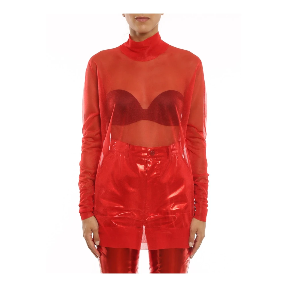 Dolce & Gabbana Long Sleeve Tops Red Dames