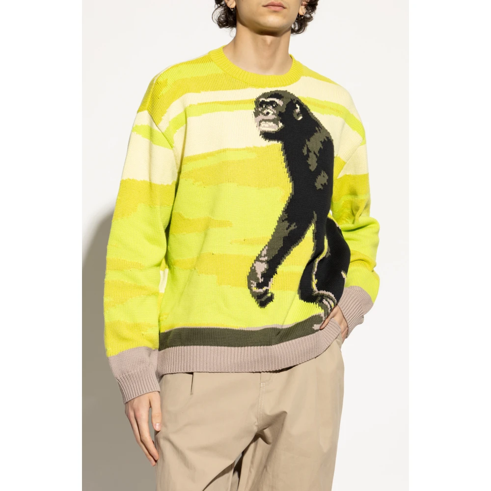 Moschino Gebreide trui met patroon Multicolor Heren