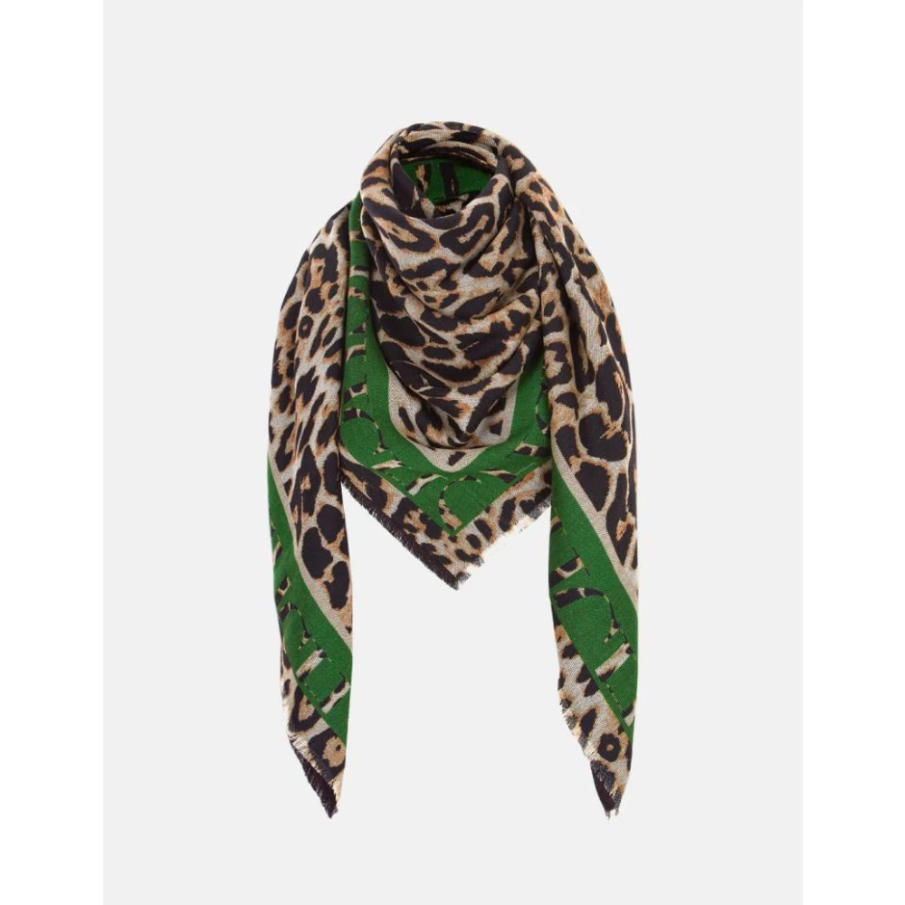 Carolina Herrera Dierenprint Wollen Sjaal Multicolor Dames