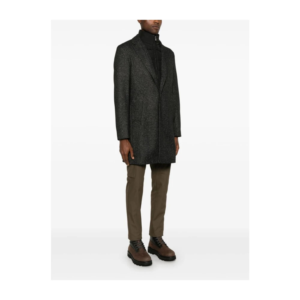 Hugo Boss Panelled Winterjas Gray Heren