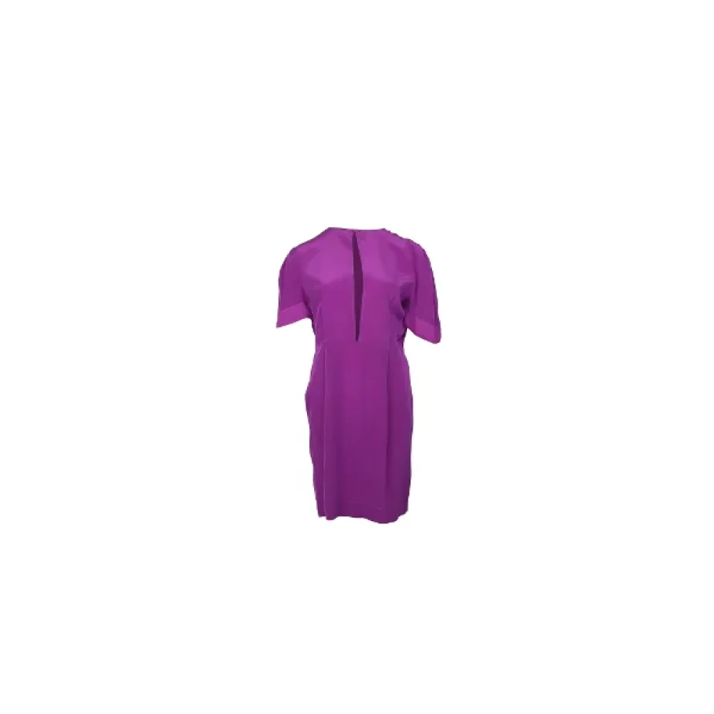 Stella McCartney Pre-owned Silk dresses Purple Dames