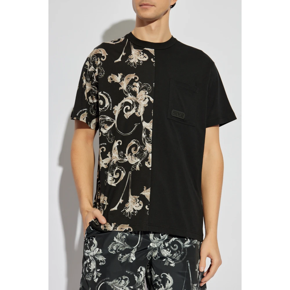 Versace Jeans Couture T-shirt met zak Black Heren