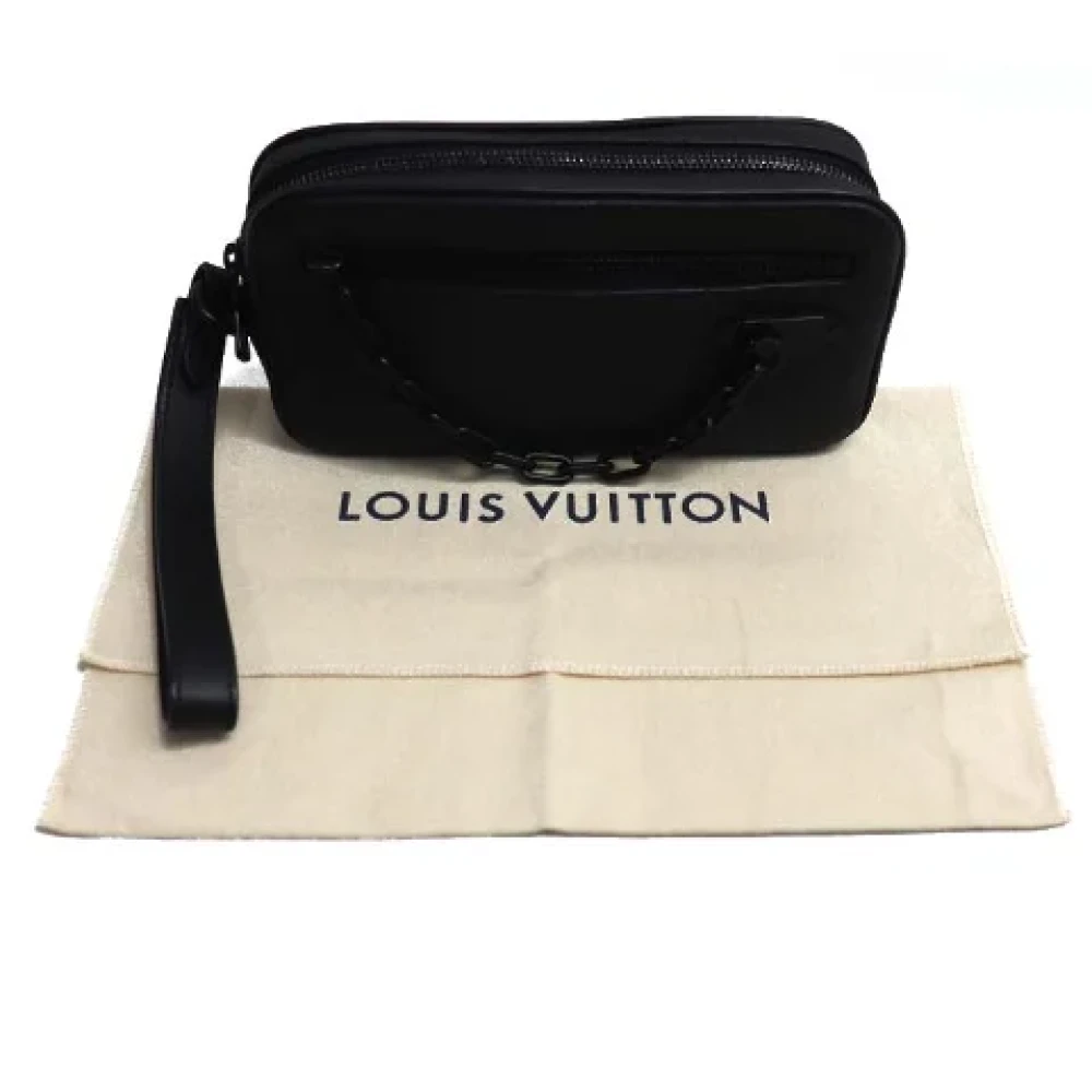 Louis Vuitton Vintage Pre-owned Leather clutches Black Dames