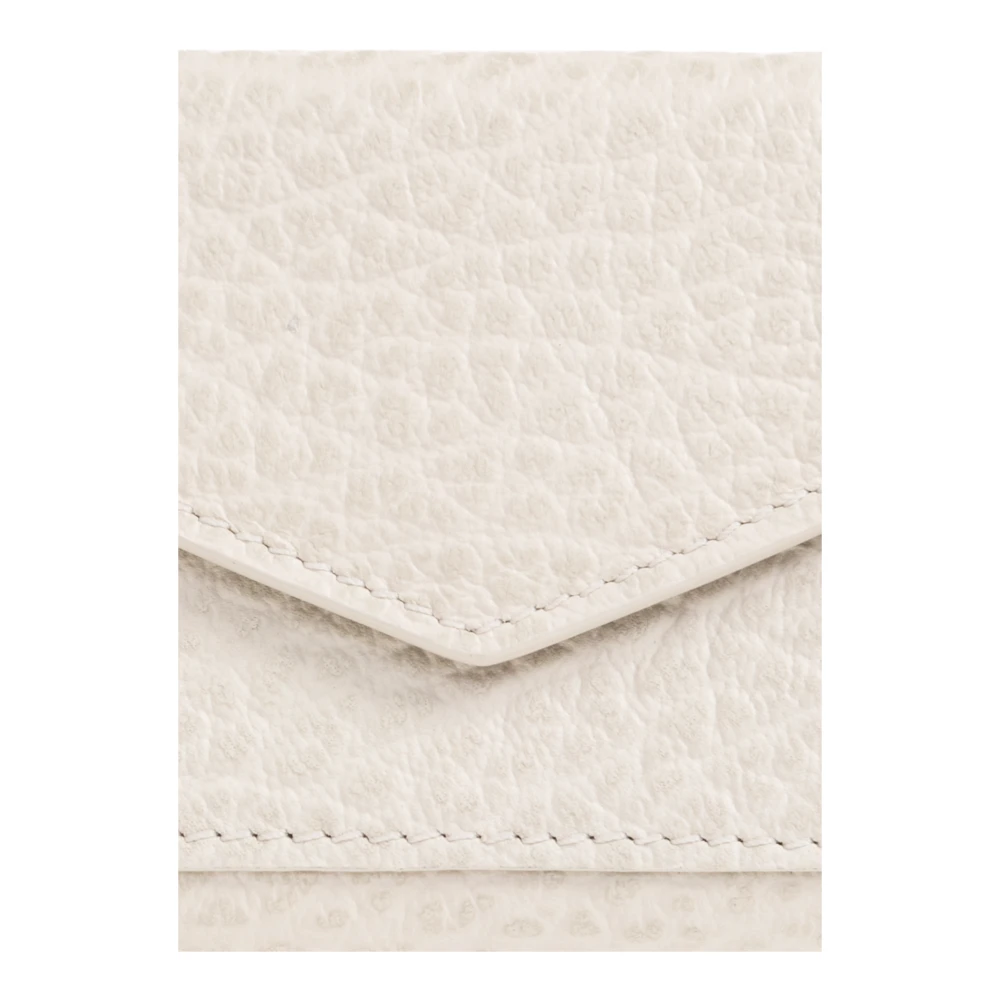 Maison Margiela Leren portemonnee Beige Unisex