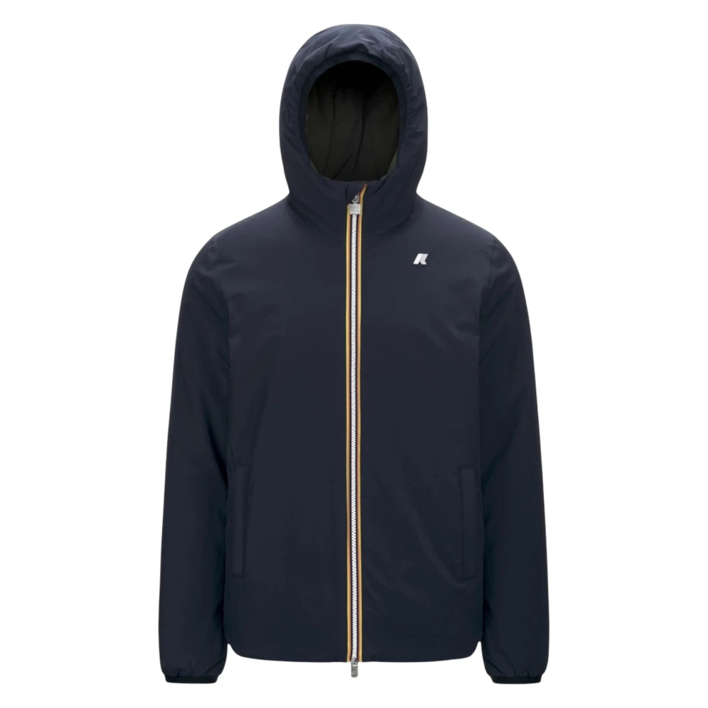 K-Way Jack St Warm Reversible Jacket - Male - Winter Jackets - Blue - M - Jackets