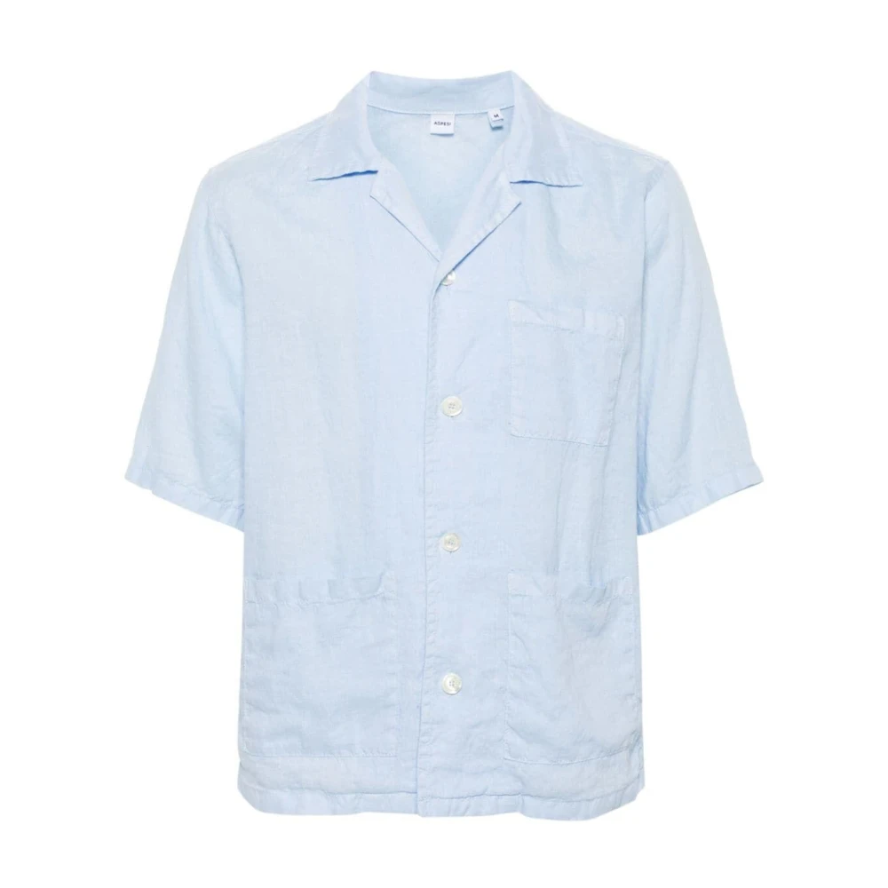 Aspesi Blauw Overhemd voor Mannen Blue Heren