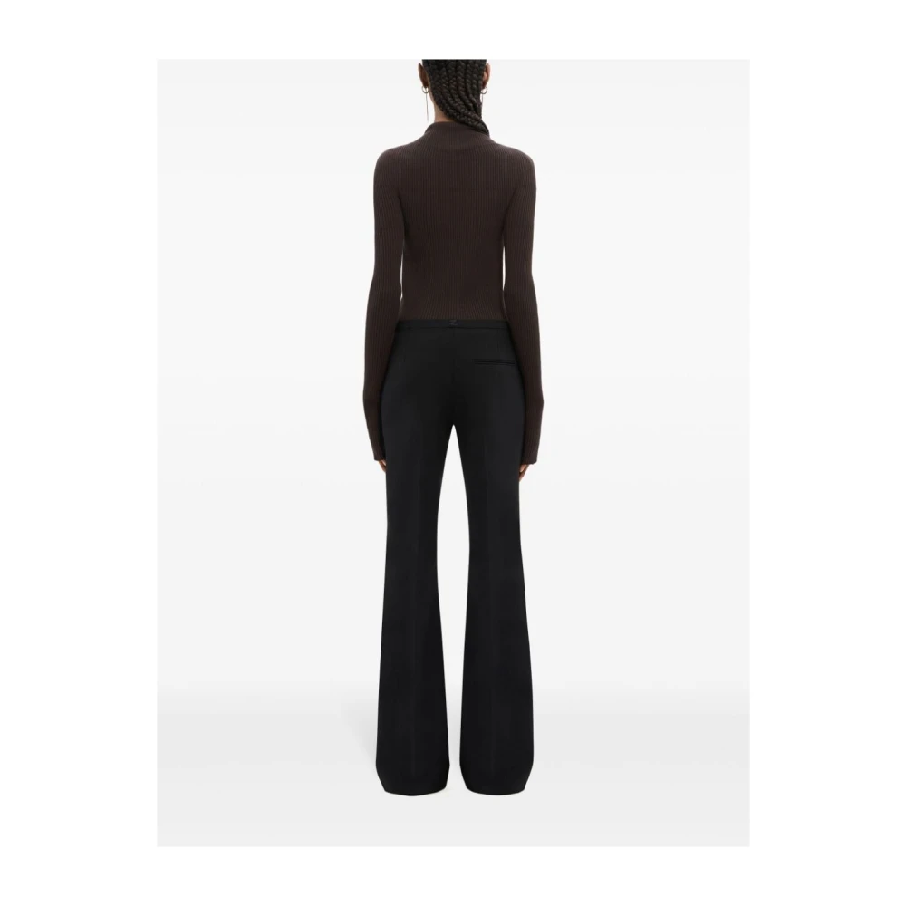 Courrèges Bruine Geribbelde Bodysuit met Hoge Hals Brown Dames