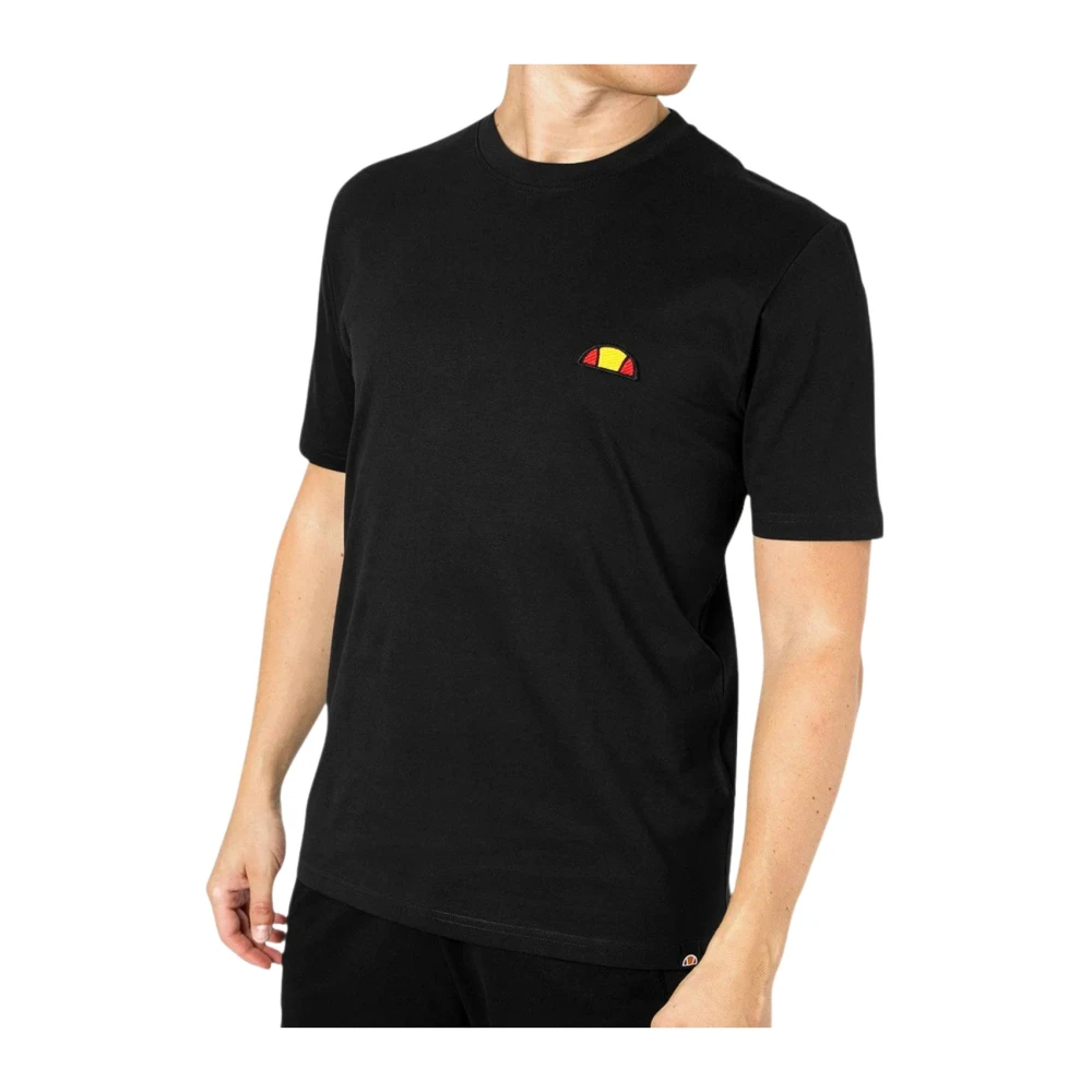 Ellesse Herren Schwarz Logo Patch T-Shirt