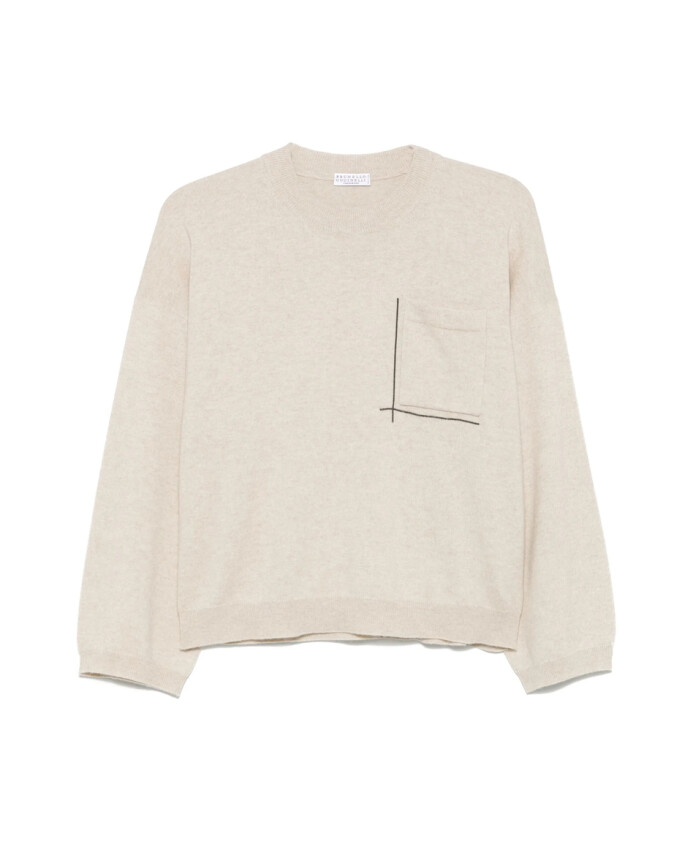 pull-col-rond-beige-avec-poche