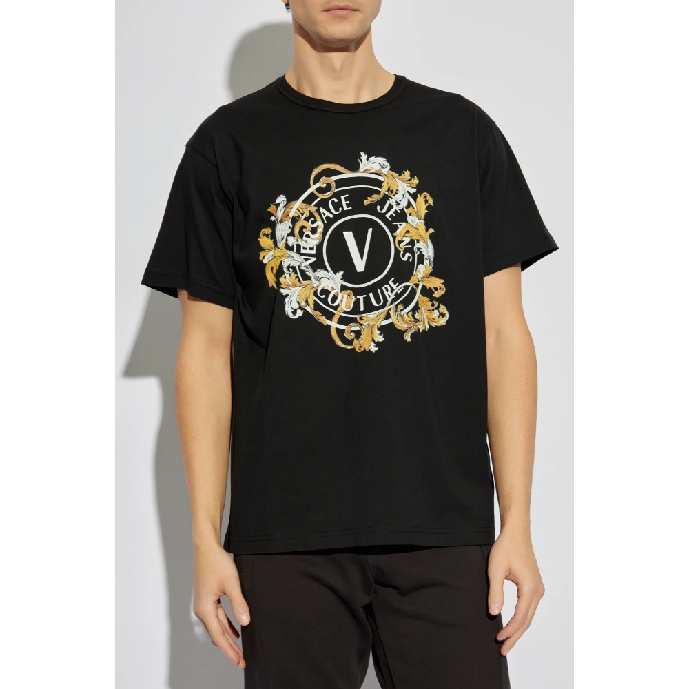 Versace Jeans Couture T-shirt met print Black Heren