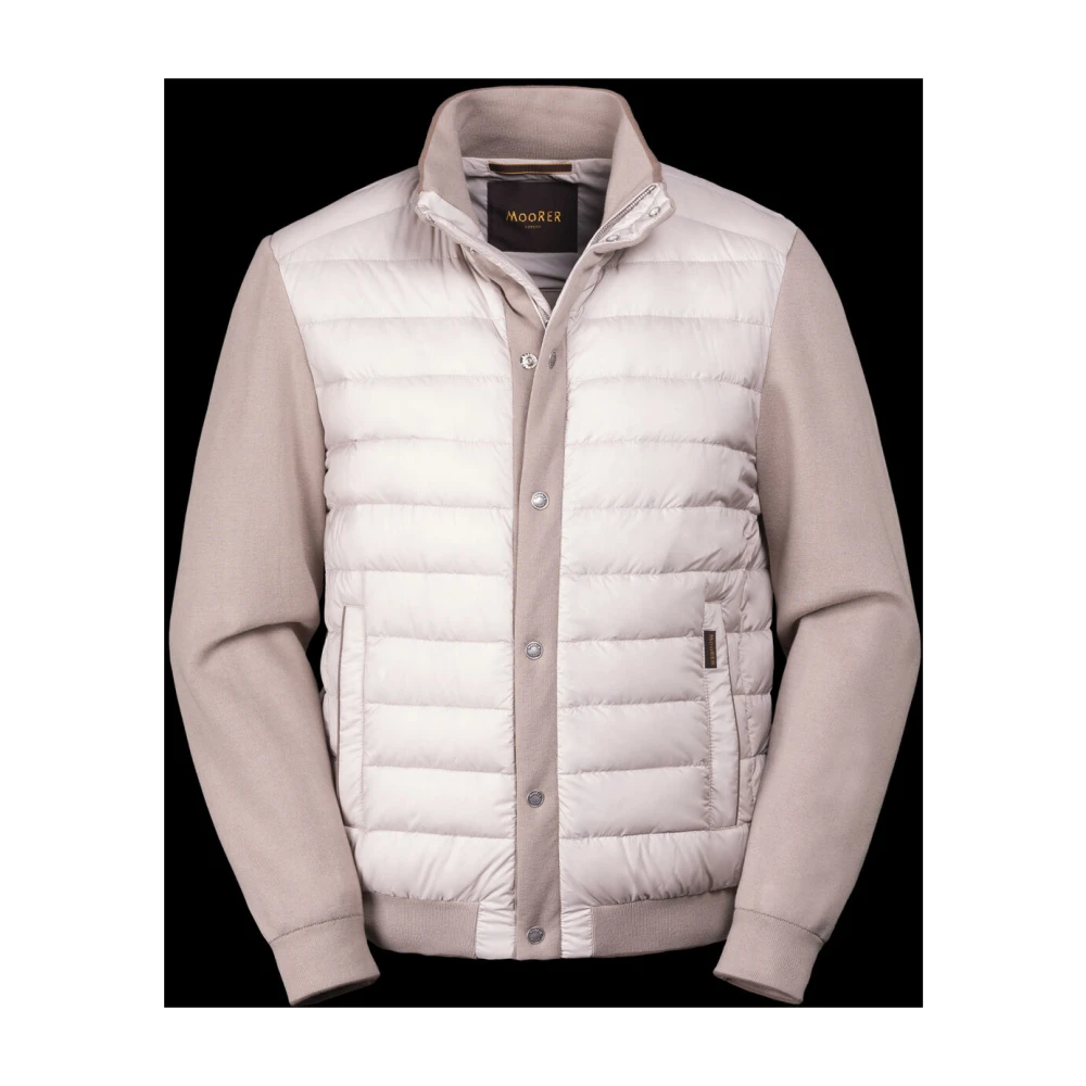 Moorer Lichtgewicht Hybride Bomberjack Beige Heren