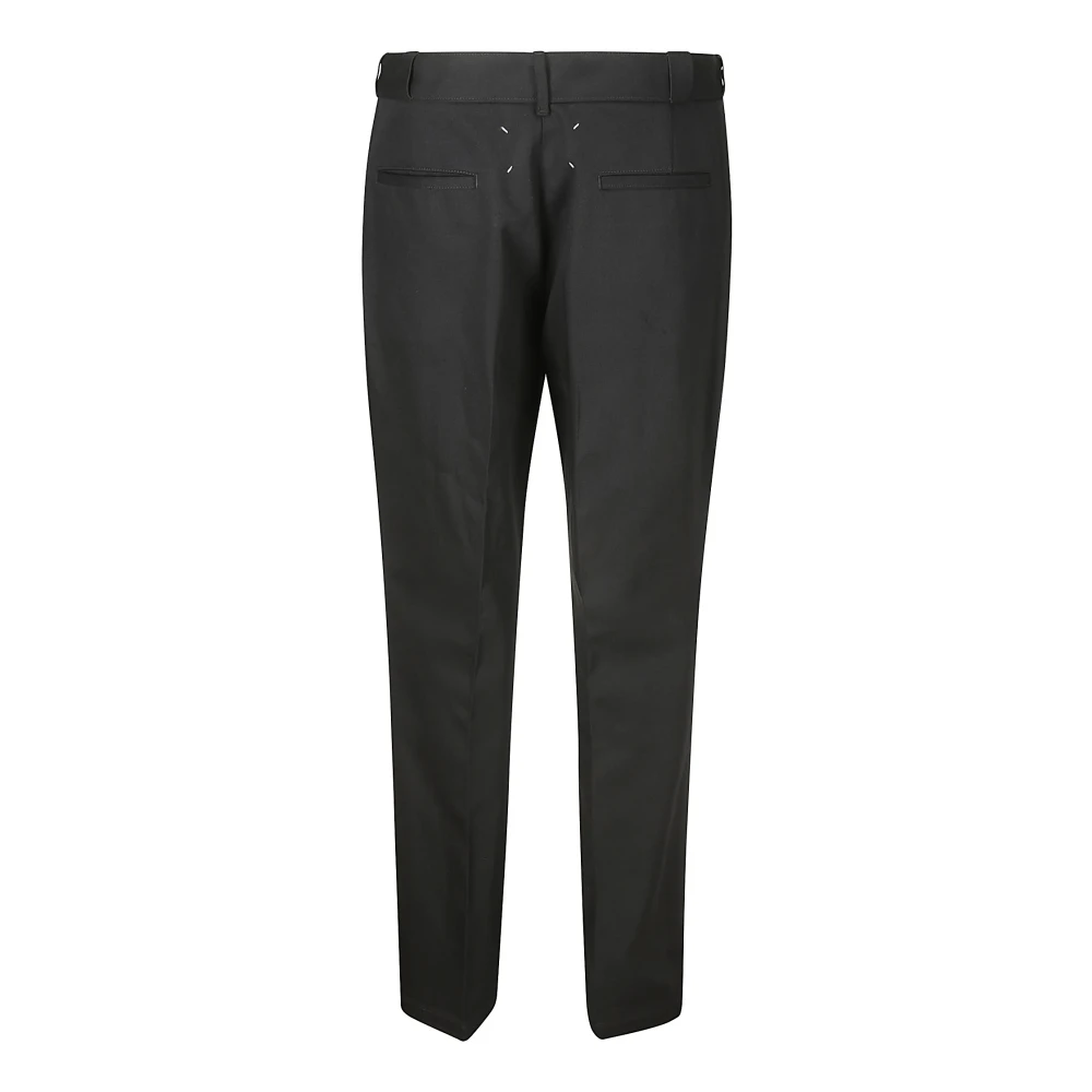 Maison Margiela Zwarte Broek Met Frontsluiting Regular Fit Black Heren