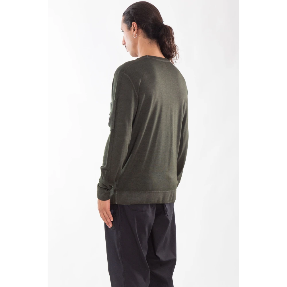 C.P. Company Snel Geverfd Merinowol Gebreid Green Heren