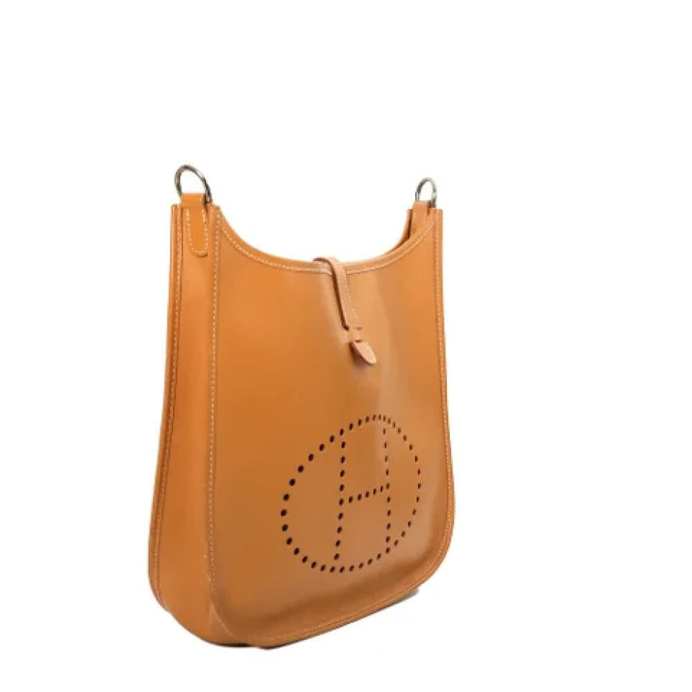 Hermès Vintage Pre-owned Leather shoulder-bags Beige Dames