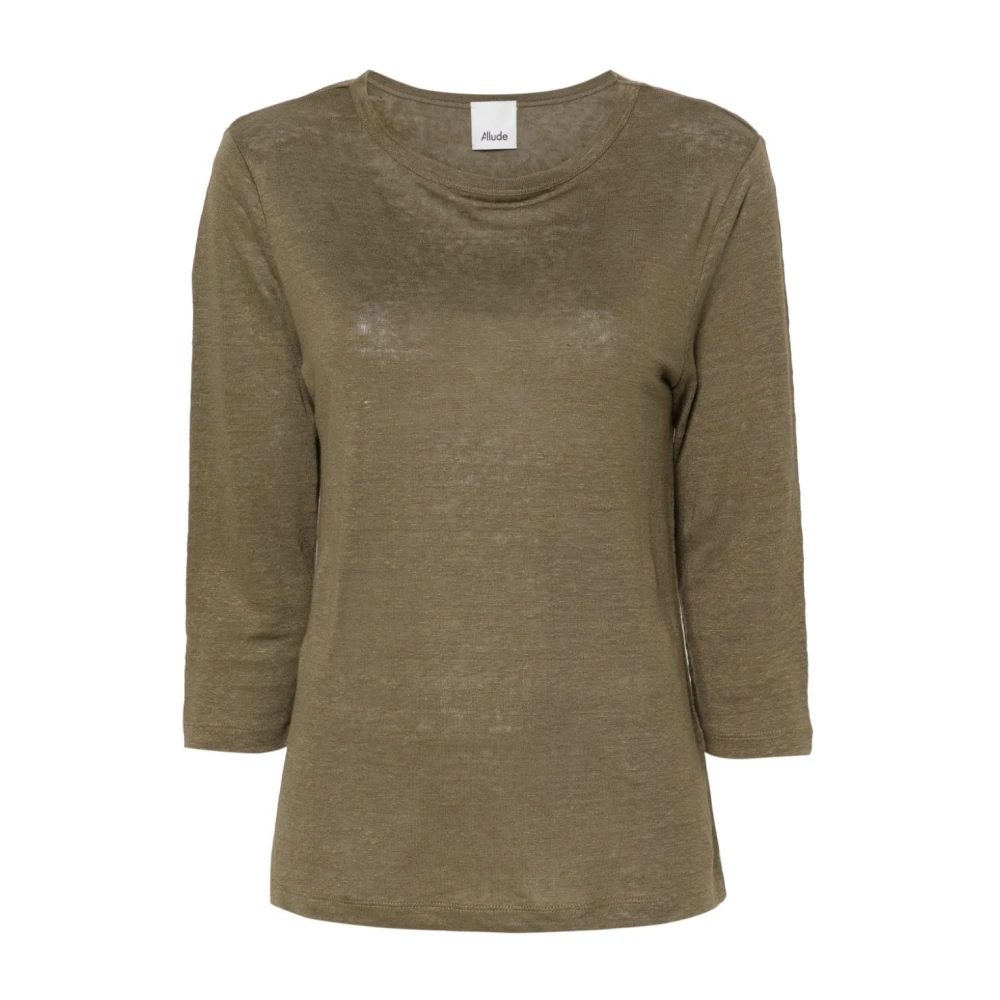 Allude Round-neck Knitwear Green Dames