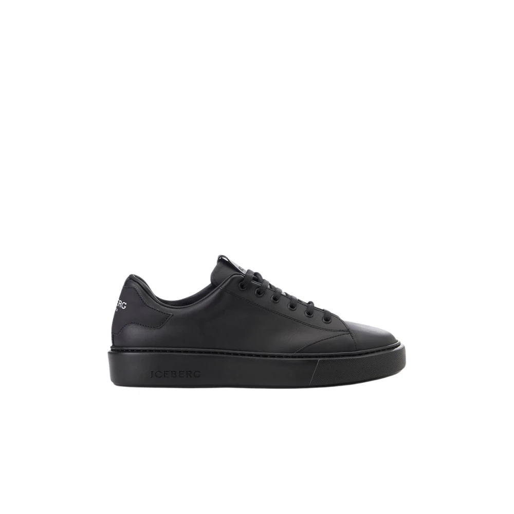 Iceberg Lage zwarte sneakers met XL zool Black Heren