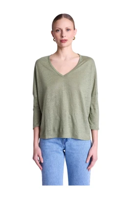 Linne V-ringad T-shirt