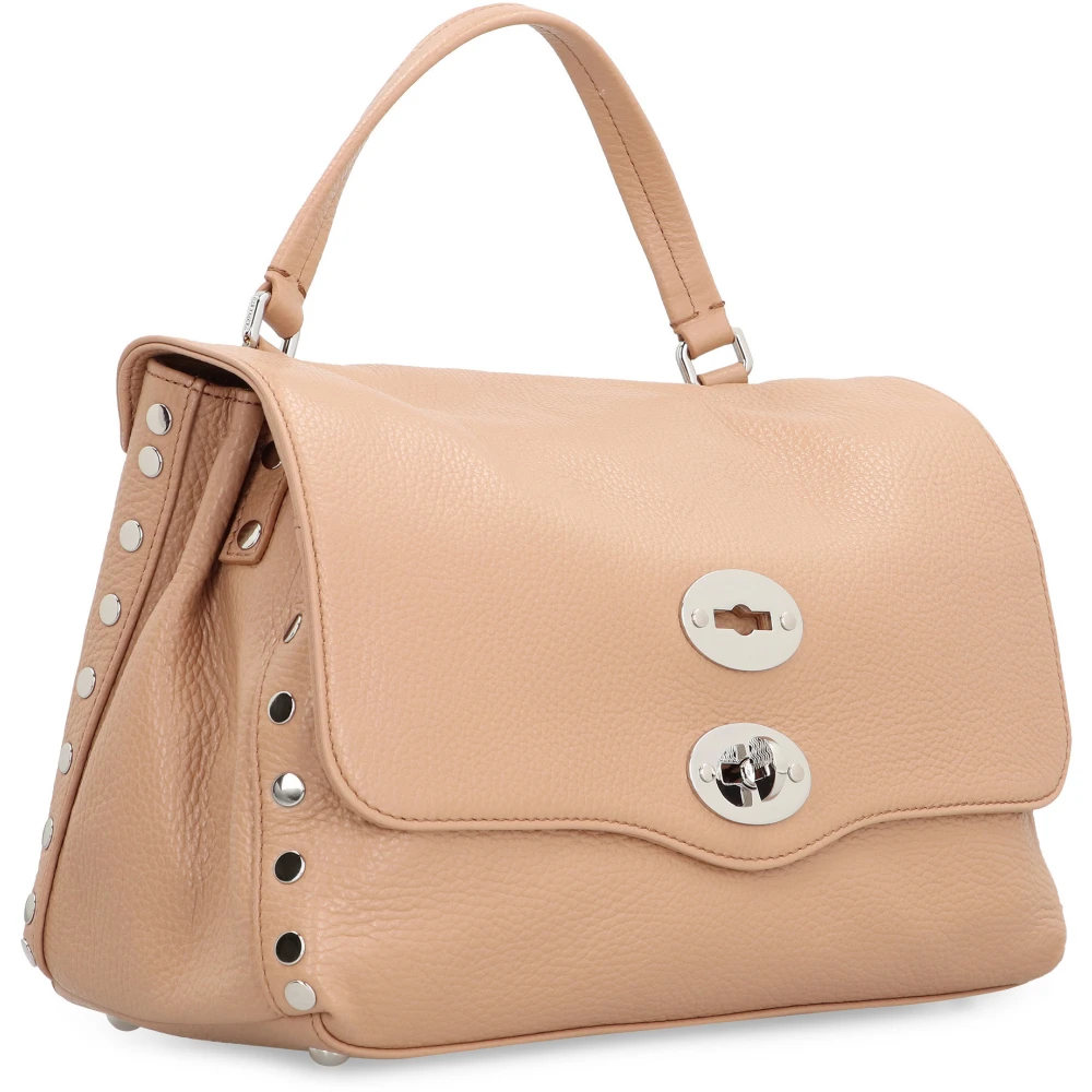 Zanellato Leren handtas met draaislot Brown Dames