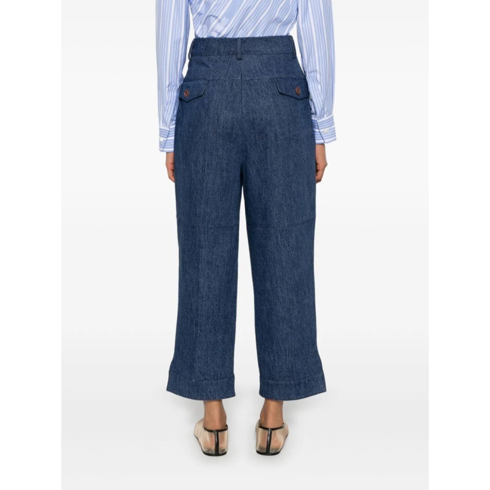 Jejia Denim Broek met Verborgen Voorsluiting Blue Dames