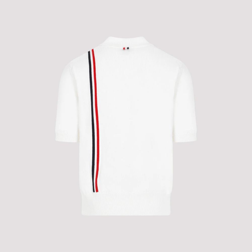 Thom Browne Witte SS Polo Shirt White Heren