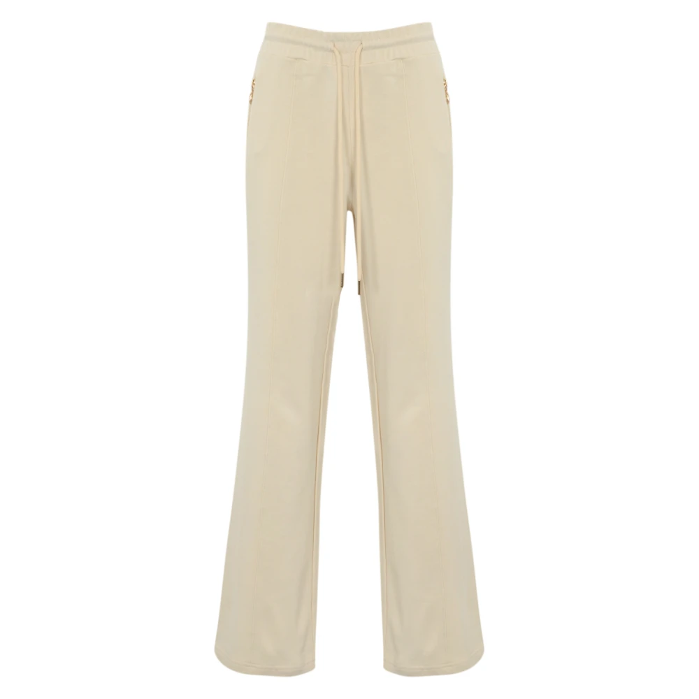 Twinset Fransk Terry Wide Leg Sweatpants Beige, Dam